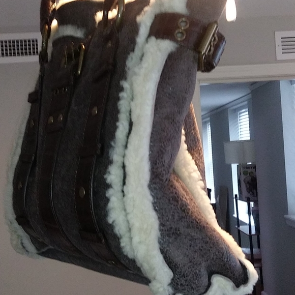 BCBG Shearling/Leather Purse - Used - Must Go!!! - Picture 4 of 11